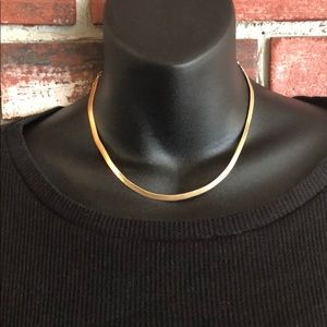 Gold Tone Necklace Chocker
